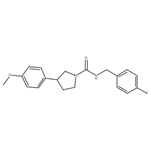 N-(4-fluorobenzyl)-3-(4-methoxyphenyl)pyrrolidine-1-carboxamide Structure