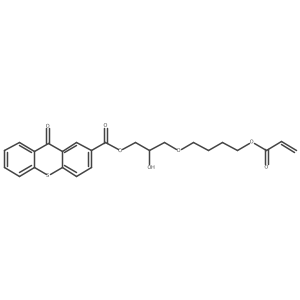 3-(4-(acryloyloxy)butoxy)-2-hydroxypropyl 9-oxo-9H-thioxanthene-2-carboxylate结构式