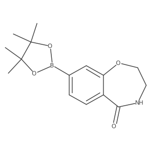 8-(4,4,5,5-Tetramethyl-1,3,2-dioxaborolan-2-yl)-3,4-dihydro-2H-1,4-benzoxazepin-5-one Structure