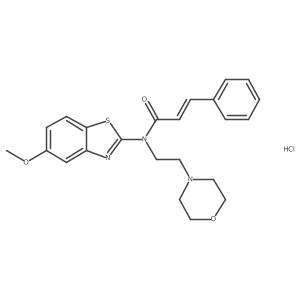 N-(5-methoxybenzo[d]thiazol-2-yl)-N-(2-morpholinoethyl)cinnamamide hydrochloride结构式