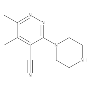 5,6-Dimethyl-3-(piperazin-1-YL)pyridazine-4-carbonitrile Structure