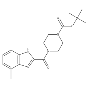 1,1-Dimethylethyl 4-[(7-methyl-1H-benzimidazol-2-yl)carbonyl]-1-piperazinecarboxylate结构式