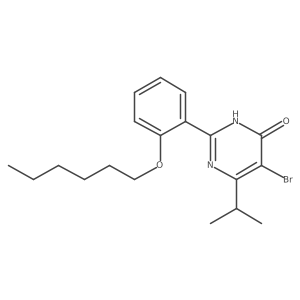 5-Bromo-2-[2-(hexyloxy)phenyl]-6-(1-methylethyl)-4(3H)-pyrimidinone结构式