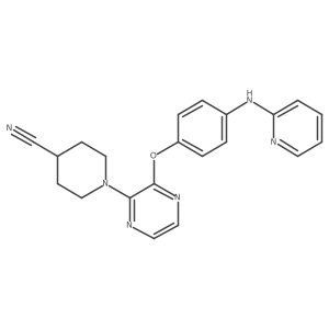 1-(3-(4-(Pyridin-2-ylamino)-phenoxy)pyrazin-2-yl)piperidine-4-carbonitrile Structure