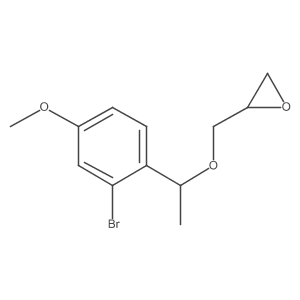 (2R)-2-[[(1R)-1-(2-Bromo-4-methoxyphenyl)ethoxy]methyl]oxirane结构式