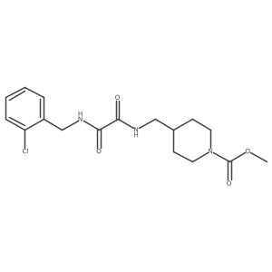 Methyl 4-((2-((2-chlorobenzyl)amino)-2-oxoacetamido)methyl)piperidine-1-carboxylate结构式