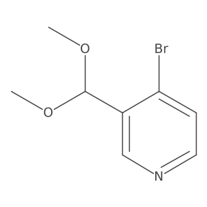 4-bromo-3-(dimethoxymethyl)Pyridine结构式