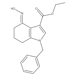 Ethyl (4E)-1-benzyl-4-(hydroxyimino)-4,5,6,7-tetrahydro-1H-indole-3-carboxylate Structure