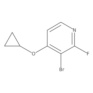 3-Bromo-4-cyclopropoxy-2-fluoropyridine结构式