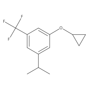 1-Cyclopropoxy-3-isopropyl-5-(trifluoromethyl)benzene结构式