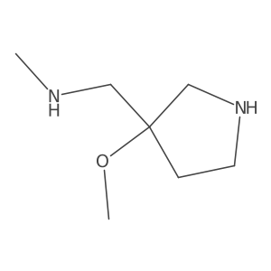[(3-Methoxypyrrolidin-3-YL)methyl](methyl)amine结构式