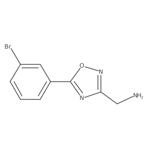 (5-(3-Bromophenyl)-1,2,4-oxadiazol-3-yl)methanamine结构式