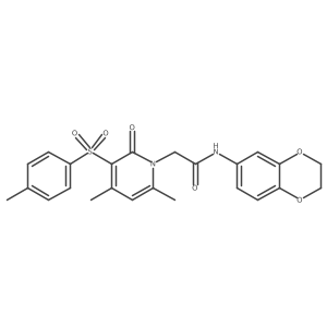 N-(2,3-dihydrobenzo[b][1,4]dioxin-6-yl)-2-(4,6-dimethyl-2-oxo-3-tosylpyridin-1(2H)-yl)acetamide结构式