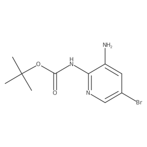 Tert-butyl 3-amino-5-bromopyridin-2-ylcarbamate结构式