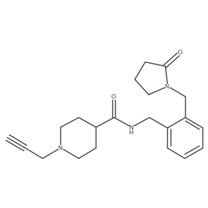 N-({2-[(2-oxopyrrolidin-1-yl)methyl]phenyl}methyl)-1-(prop-2-yn-1-yl)piperidine-4-carboxamide Structure