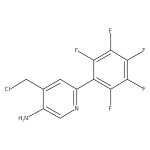 3-Amino-4-(chloromethyl)-6-(perfluorophenyl)pyridine结构式