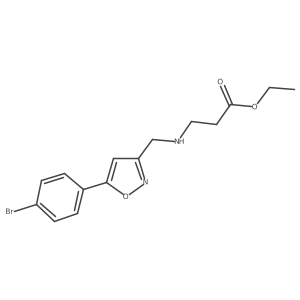 Ethyl 3-(((5-(4-bromophenyl)isoxazol-3-yl)methyl)amino)propanoate Structure