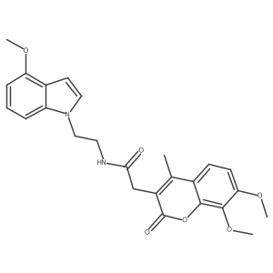 2-(7,8-dimethoxy-4-methyl-2-oxo-2H-chromen-3-yl)-N-[2-(4-methoxy-1H-indol-1-yl)ethyl]acetamide Structure