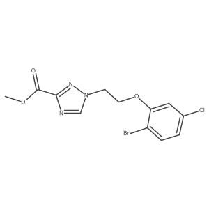 Methyl 1-[2-(2-bromo-5-chlorophenoxy)ethyl]-1H-1,2,4-triazole-3-carboxylate结构式