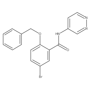5-Bromo-2-[(phenylmethyl)oxy]-N-4-pyridazinylbenzamide Structure