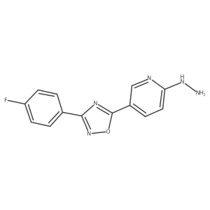 5-[3-(4-Fluorophenyl)-1,2,4-oxadiazol-5-yl]-2-hydrazinylpyridine Structure