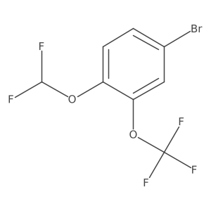 1-Bromo-4-difluoromethoxy-3-(trifluoromethoxy)benzene结构式