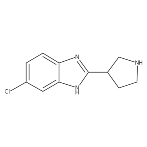 5-chloro-2-(pyrrolidin-3-yl)-1H-1,3-benzodiazole结构式