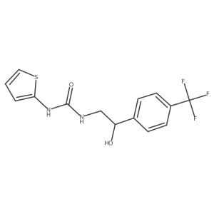 1-(2-Hydroxy-2-(4-(trifluoromethyl)phenyl)ethyl)-3-(thiophen-2-yl)urea结构式