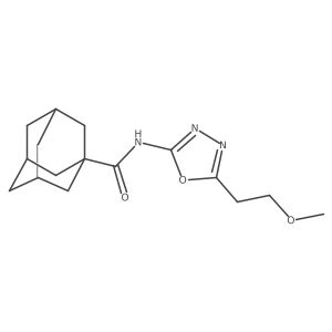 N-[5-(2-methoxyethyl)-1,3,4-oxadiazol-2-yl]adamantane-1-carboxamide Structure
