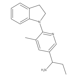 1-(6-(Indolin-1-yl)-5-methylpyridin-3-yl)propan-1-amine Structure