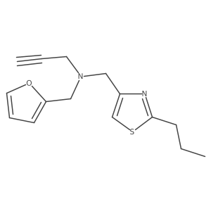 [(Furan-2-yl)methyl](prop-2-yn-1-yl)[(2-propyl-1,3-thiazol-4-yl)methyl]amine结构式