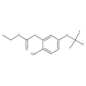 2-Amino-5-(trifluoromethylthio)phenylacetic acid ethyl ester Structure