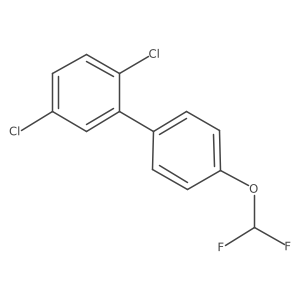 2,5-Dichloro-4'-(difluoromethoxy)-1,1'-biphenyl结构式