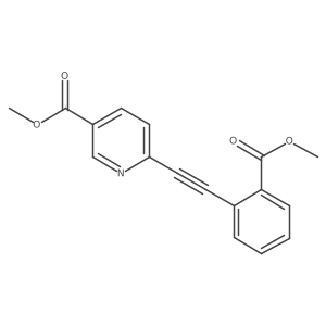 Methyl 6-(2-(2-(methoxycarbonyl)phenyl)ethynyl)nicotinate结构式