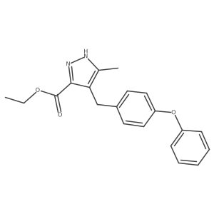 Ethyl 5-methyl-4-(4-phenoxybenzyl)-1H-pyrazole-3-carboxylate结构式