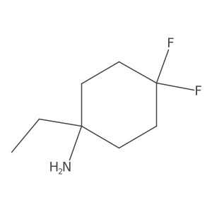 1-Ethyl-4,4-difluorocyclohexan-1-amine结构式