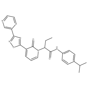 N-(4-isopropylphenyl)-2-(2-oxo-3-(3-(pyrazin-2-yl)-1,2,4-oxadiazol-5-yl)pyridin-1(2H)-yl)butanamide Structure