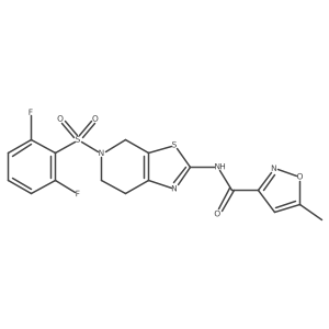 N-(5-((2,6-difluorophenyl)sulfonyl)-4,5,6,7-tetrahydrothiazolo[5,4-c]pyridin-2-yl)-5-methylisoxazole-3-carboxamide结构式