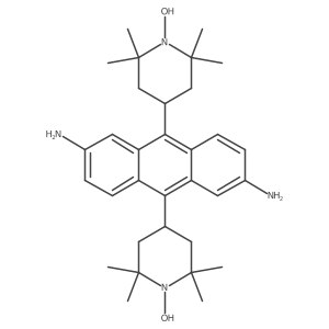 9,10-Bis(1-hydroxy-2,2,6,6-tetramethylpiperidin-4-yl)anthracene-2,6-diamine Structure