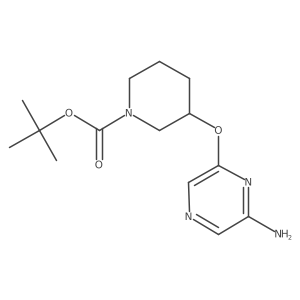 (S)-tert-butyl 3-((6-aminopyrazin-2-yl)oxy)piperidine-1-carboxylate Structure