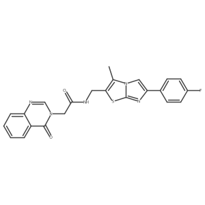 N-((6-(4-fluorophenyl)-3-methylimidazo[2,1-b]thiazol-2-yl)methyl)-2-(4-oxoquinazolin-3(4H)-yl)acetamide Structure