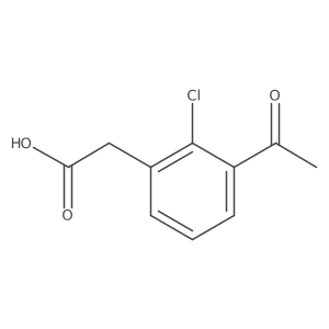 2-(3-Acetyl-2-chlorophenyl)aceticacid结构式