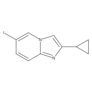 2-Cyclopropyl-6-iodoimidazo[1,2-a]pyridine结构式