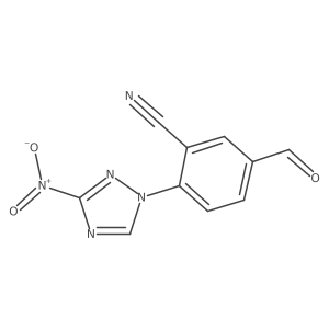 5-formyl-2-(3-nitro-1H-1,2,4-triazol-1-yl)benzonitrile Structure