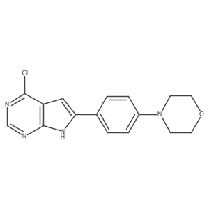 4-Chloro-6-(4-morpholinophenyl)-7h-pyrrolo[2,3-d]pyrimidine结构式
