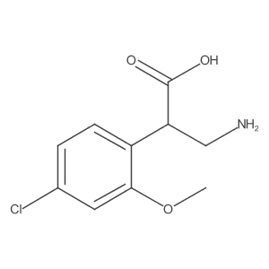 3-Amino-2-(4-chloro-2-methoxyphenyl)propanoic acid结构式