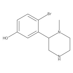4-Bromo-3-(1-methylpiperazin-2-yl)phenol结构式