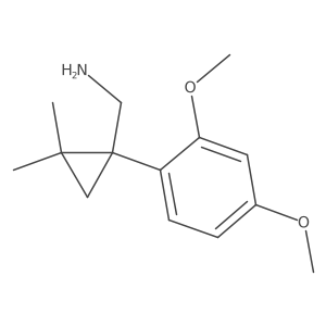 [1-(2,4-Dimethoxyphenyl)-2,2-dimethylcyclopropyl]methanamine结构式