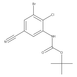 Tert-butyl (3-bromo-2-chloro-5-cyanophenyl)carbamate Structure