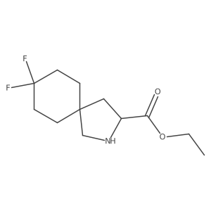 Ethyl 8,8-difluoro-2-azaspiro[4.5]decane-3-carboxylate结构式